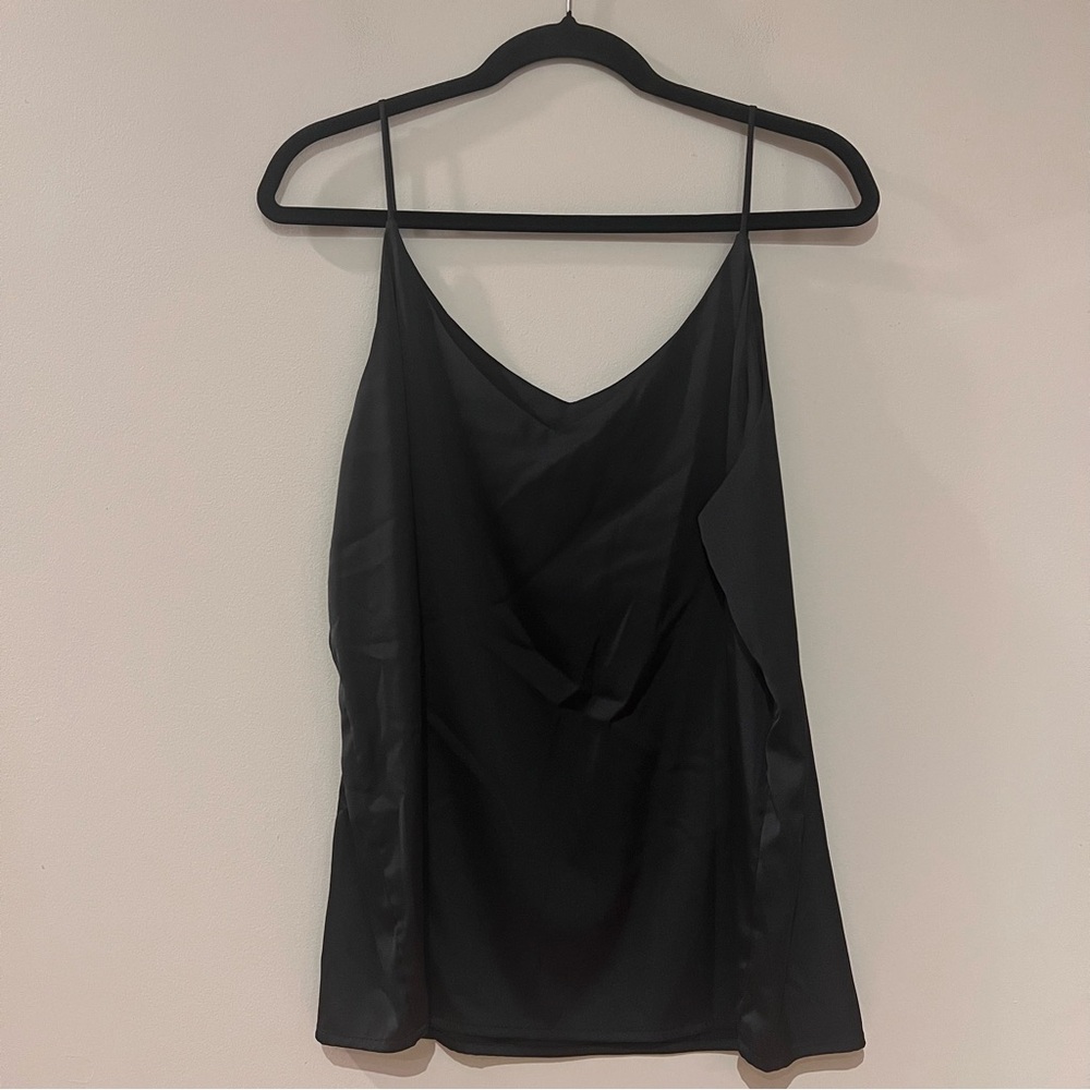 Amazon Black Satin Tank Top